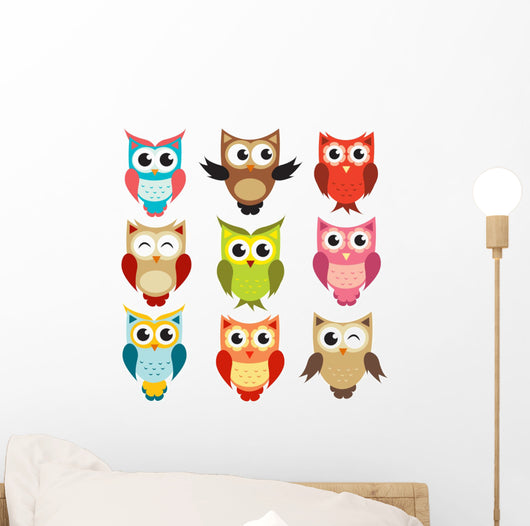 set of owls Wall Decal