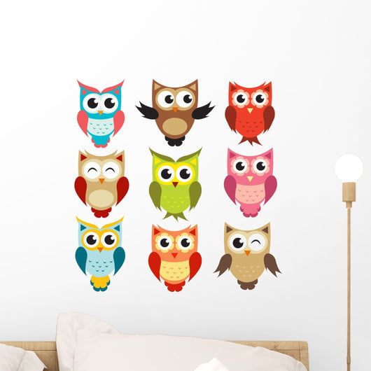 set of owls Wall Decal
