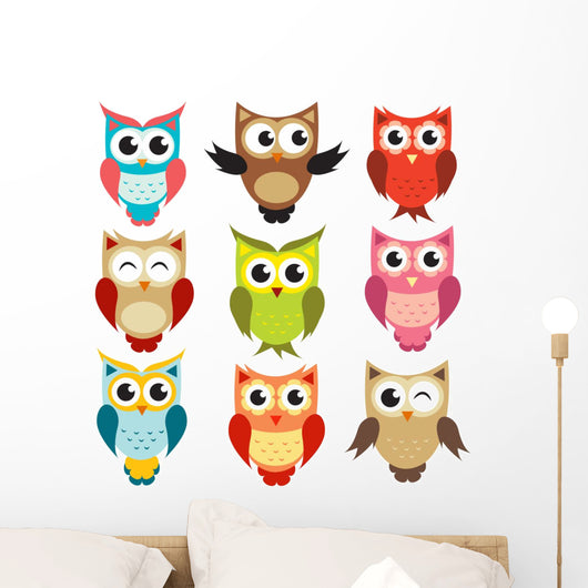 set of owls Wall Decal