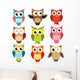 set of owls Wall Decal