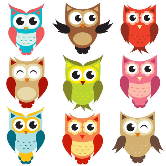 set of owls Wall Decal