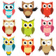 set of owls Wall Decal