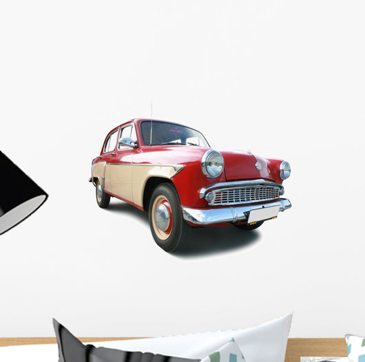 Red Vintage Car Wall Decal