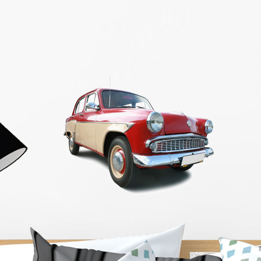 Red Vintage Car Wall Decal