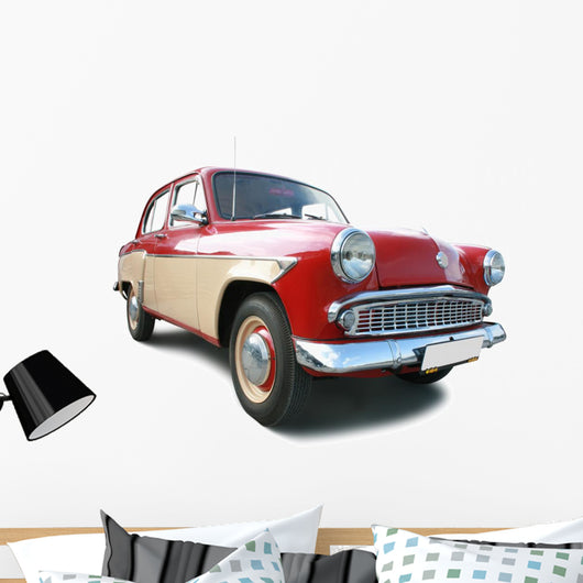 Red Vintage Car Wall Decal