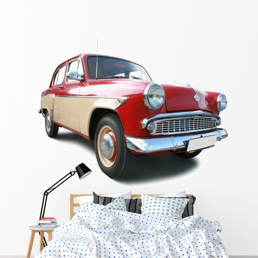 Red Vintage Car Wall Decal