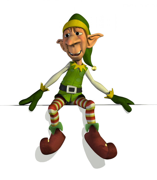 Santas Elf Shelf Wall Decal