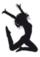 Dancer Silhouette White