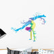 Gymnastic Performer with Abstract