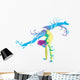 Gymnastic Performer with Abstract