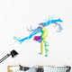 Gymnastic Performer with Abstract
