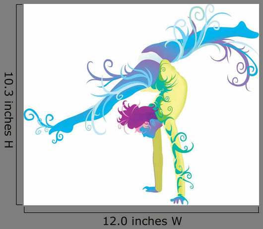Gymnastic Performer with Abstract