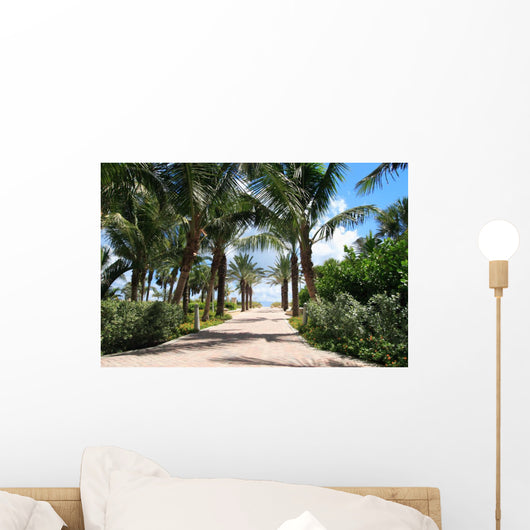 Tropical walkway to south beach Wall Mural