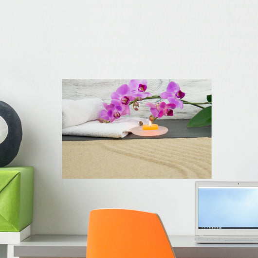 Orchid Candles and Sand