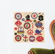 Collection of vintage retro nautical labels, badges and icons Wall Decal