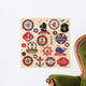 Collection of vintage retro nautical labels, badges and icons Wall Decal