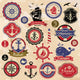 Collection of vintage retro nautical labels, badges and icons Wall Decal