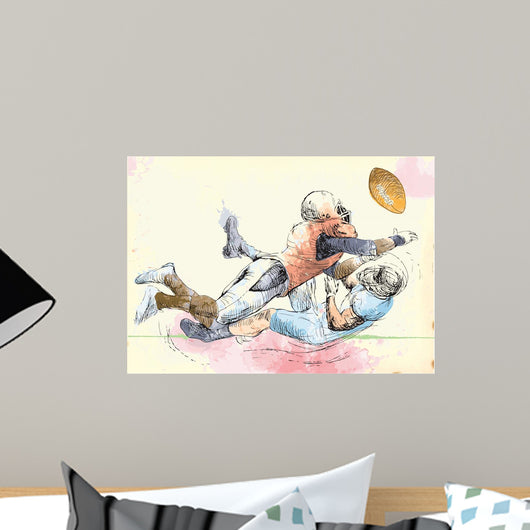 American Football Hand Drawing Wall Mural