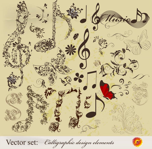 Calligraphic Design Elements and