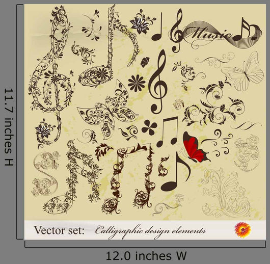 Calligraphic Design Elements and