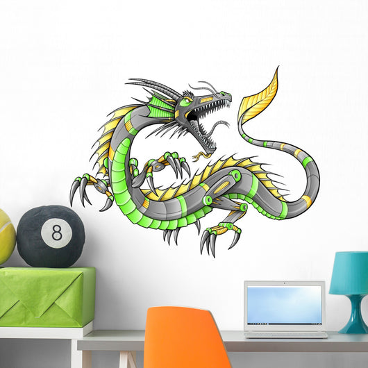 Robot Cyborg Dragon Vector Wall Mural