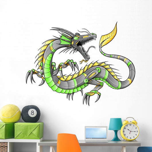 Robot Cyborg Dragon Vector Wall Mural