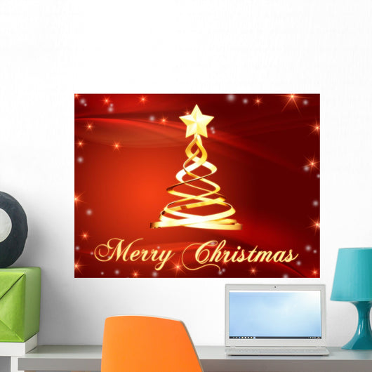 Merry Christmas and Christmas Wall Mural