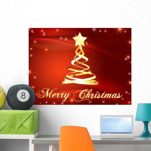 Merry Christmas and Christmas Wall Mural