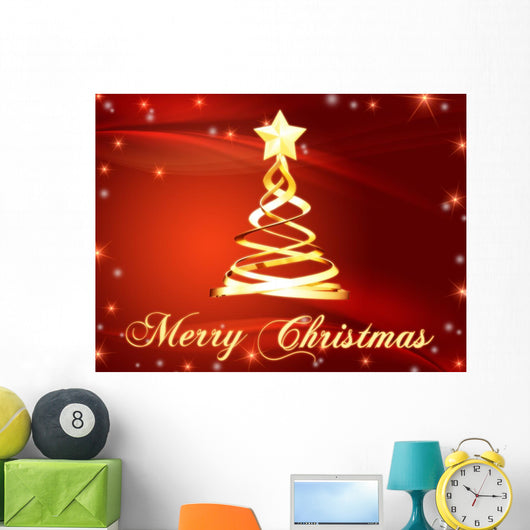 Merry Christmas and Christmas Wall Mural