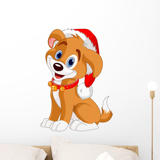 Christmas dog Wall Decal
