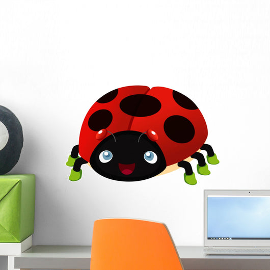Illustration Ladybug Cartoon Wall Decal