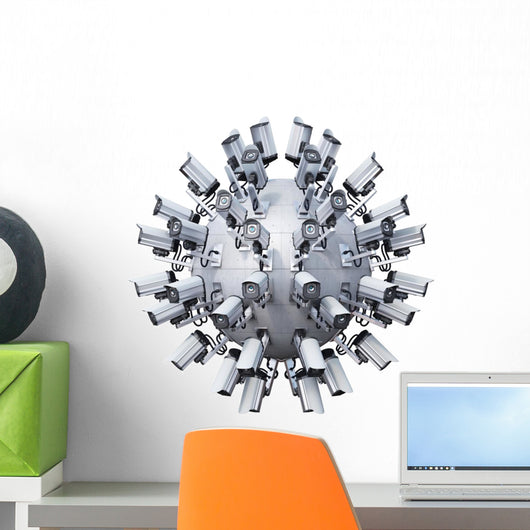 Security Cameras Spherical Wall Decal
