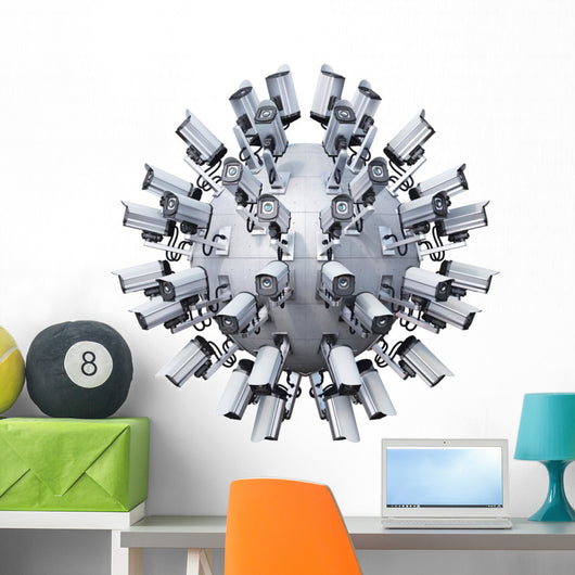 Security Cameras Spherical Wall Decal