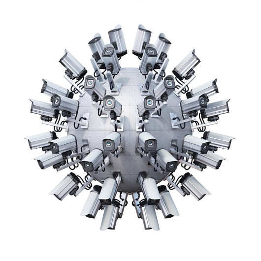 Security Cameras Spherical Wall Decal