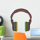 Rainbow Headphones Music Wall Decal