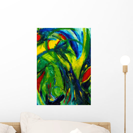 abstract art - hand painted Wall Mural