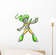 Alien Ninja Warrior Vector Wall Decal