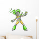 Alien Ninja Warrior Vector Wall Decal