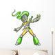 Alien Ninja Warrior Vector Wall Decal