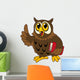 Cartoon Owl Bird with Wall Decal