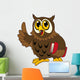 Cartoon Owl Bird with Wall Decal