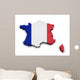 France Flag Map Shape Wall Decal