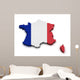 France Flag Map Shape Wall Decal