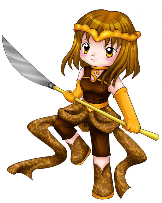 Chibi Style Illustration Warrior