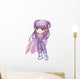 Chibi style illustration of a super-heroine Wall Decal