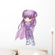 Chibi style illustration of a super-heroine Wall Decal