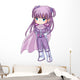 Chibi style illustration of a super-heroine Wall Decal