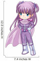Chibi style illustration of a super-heroine Wall Decal