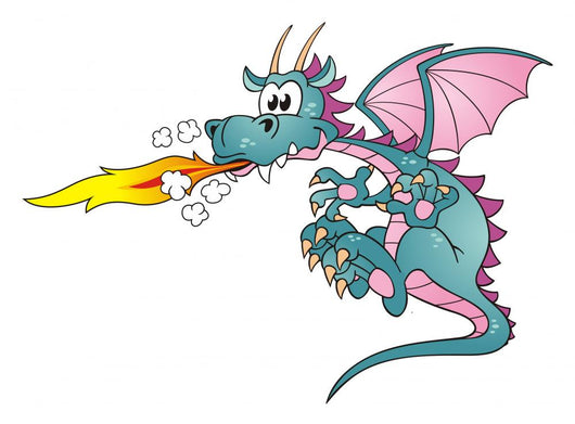 Fire Spitting Dragen Wall Decal