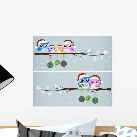 Owl Family Christmas Celebration